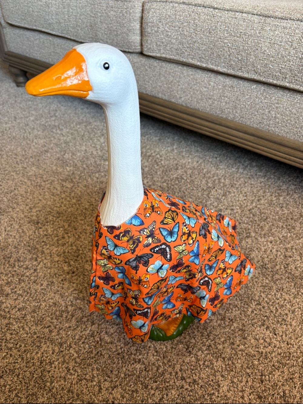 Butterfly Porch goose outfit